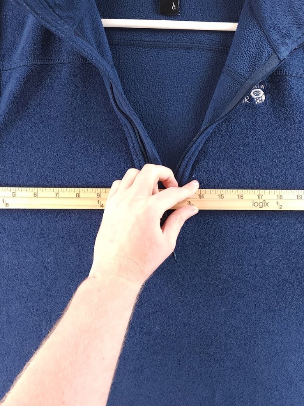 Mountain Hardwear Fleece Blue Large Logo Jacket Polyester Men Gorp Outdoors - Picture 9 of 14